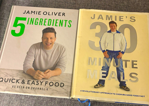 Two jamie oliver cookbooks - two,